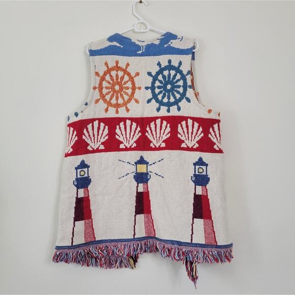 Handmade Nautical Blanket Vest Tapestry - Picture 4 of 5